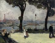 William J.Glackens East River Park painting